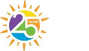 CCCTX 25th anniversary logo with tagline 25 years of brighter tomorrows.
