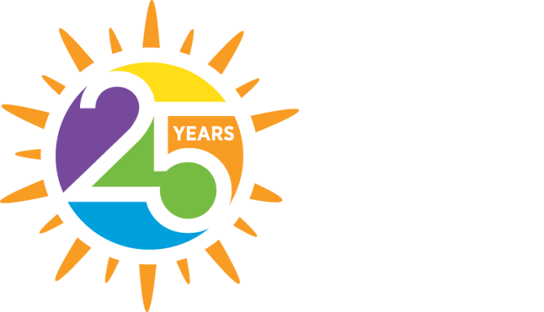 CCCTX 25th anniversary logo with tagline 25 years of brighter tomorrows.